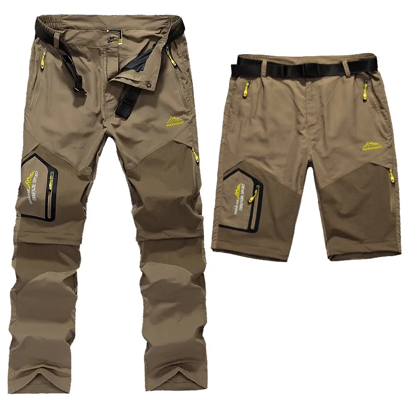 

2022 Summer Quick Dry Removable Pants Men Casual Lightweight Waterproof Trousers Elastic Breathable Military Tactical Pants