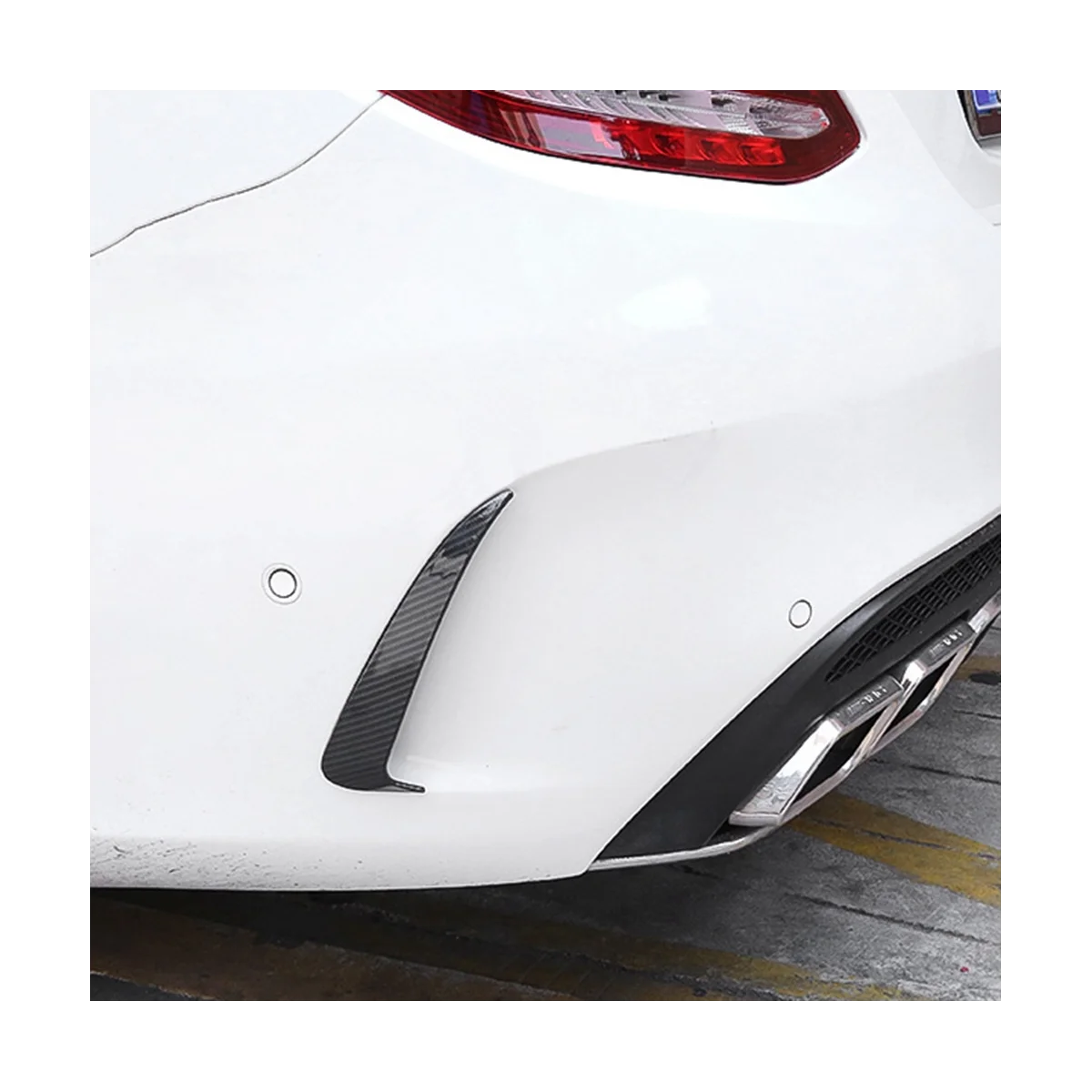 1 пара накладки на задний бампер для Mercedes Benz C Class W205 C180 C200 2015-2021 седан
