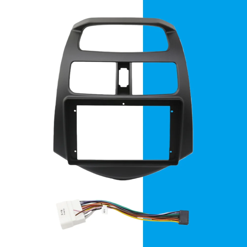 Фото 9-дюймовые радиоприемники для Chevrolet Spark 2010-2016, двойной Din DVD, стерео панель, установка приборной панели, монтажная рамка №5