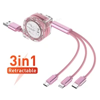 3in1 2in1 micro usb type c 8 pin multi charger cable for iphone 13 12 11 huawei p40 pro mobile phone cable charging cabel cord