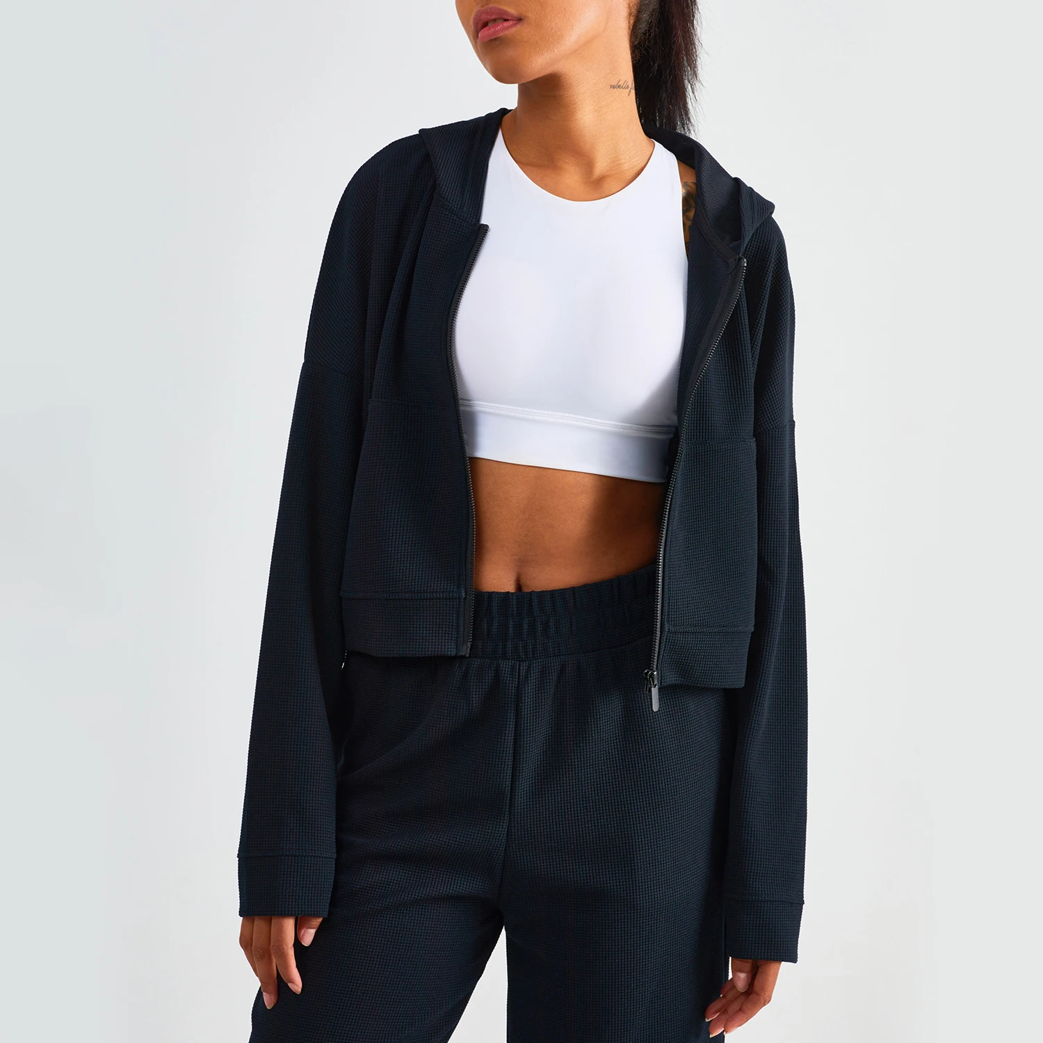 Wyplosz Winter Woman Yoga Top Sportswear Zipper Activewear Fitness Workout Pocket Breathable Quick-drying Train Hat Leisure Time