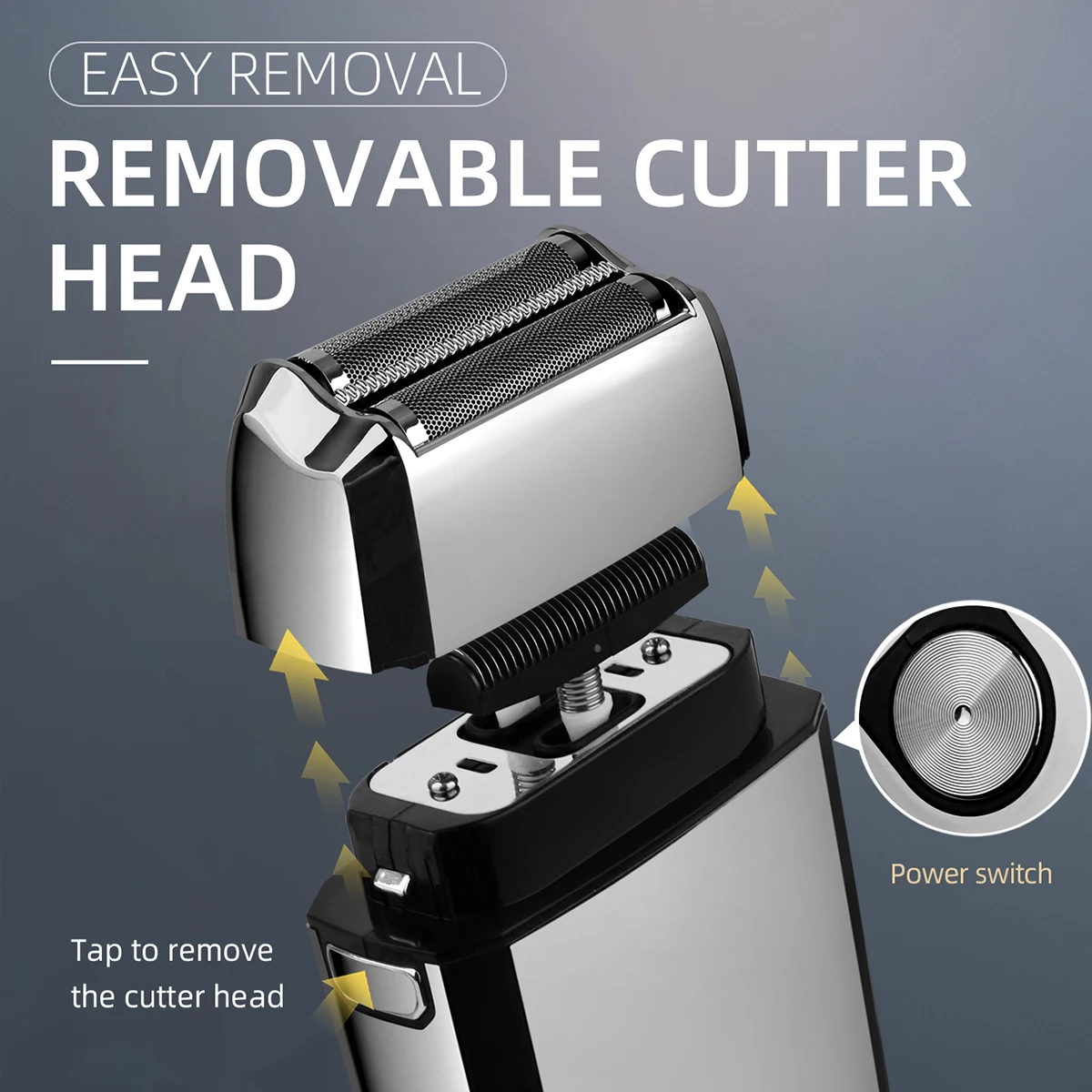 Перезаряжаемая металлическая бритва KIKIDO KK-S13 для мужчин