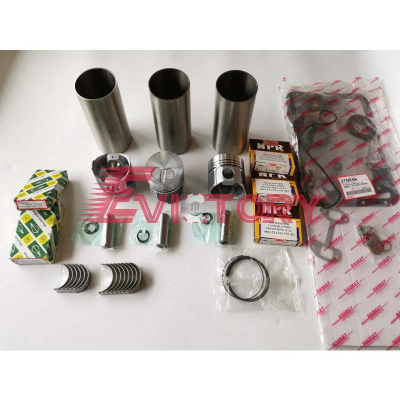 

For Yanmar excavator engine parts 3TNE68 rebuild overhaul kit + WATER PUMP