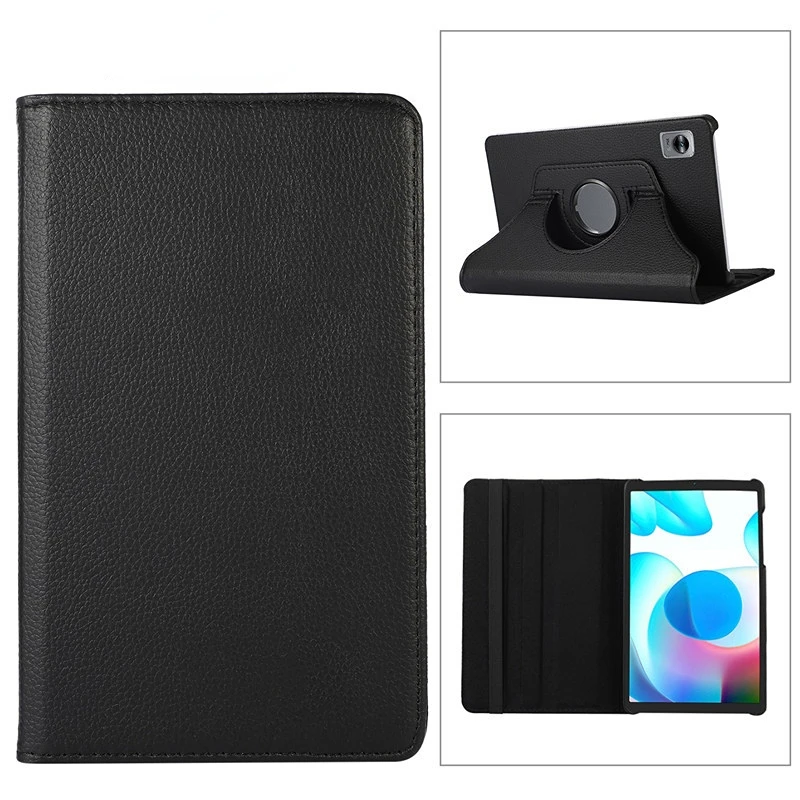 

Чехол для планшета OPPO Realme Pad Mini 8,7 дюйма 2022 дюйма с текстурой личи, Поворот на 360 градусов, откидная подставка из искусственной кожи, защитный ...