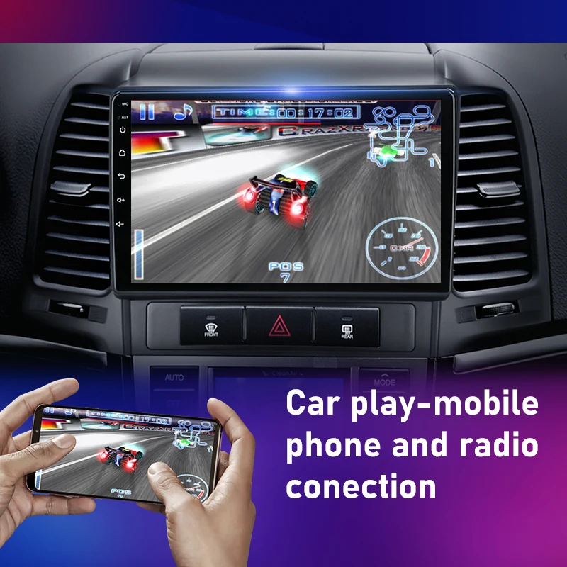 srnubi 9 android 10 car radio for hyundai santa fe 2 2006 2012 gps navigation 2 din 4g wifi dsp rds multimedia video player dvd free global shipping