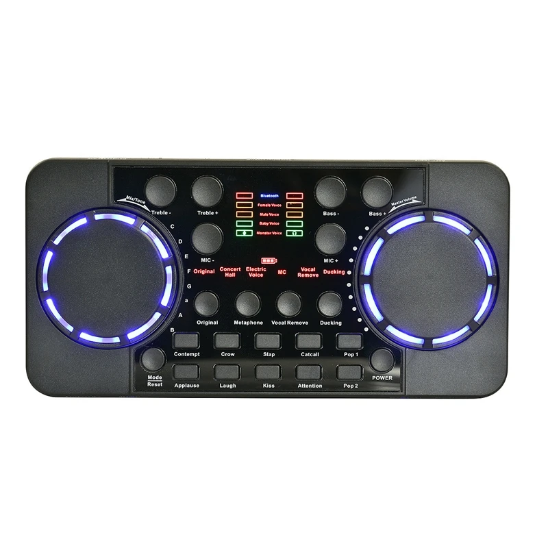 

V300 PRO Sound Card 10 Sound Effects Intelligent Noise Reduction Live Sound Card Audio Mixer Headset Mic Voice Control