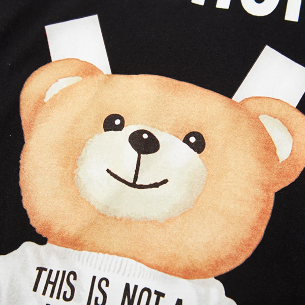 Men Women T-Shirts Tops Teddy Bear Cartoon Graphic T Shirt Summer Animal Print O-Neck Tee Casual Kawaii Short Sleeve Clothes | Женская