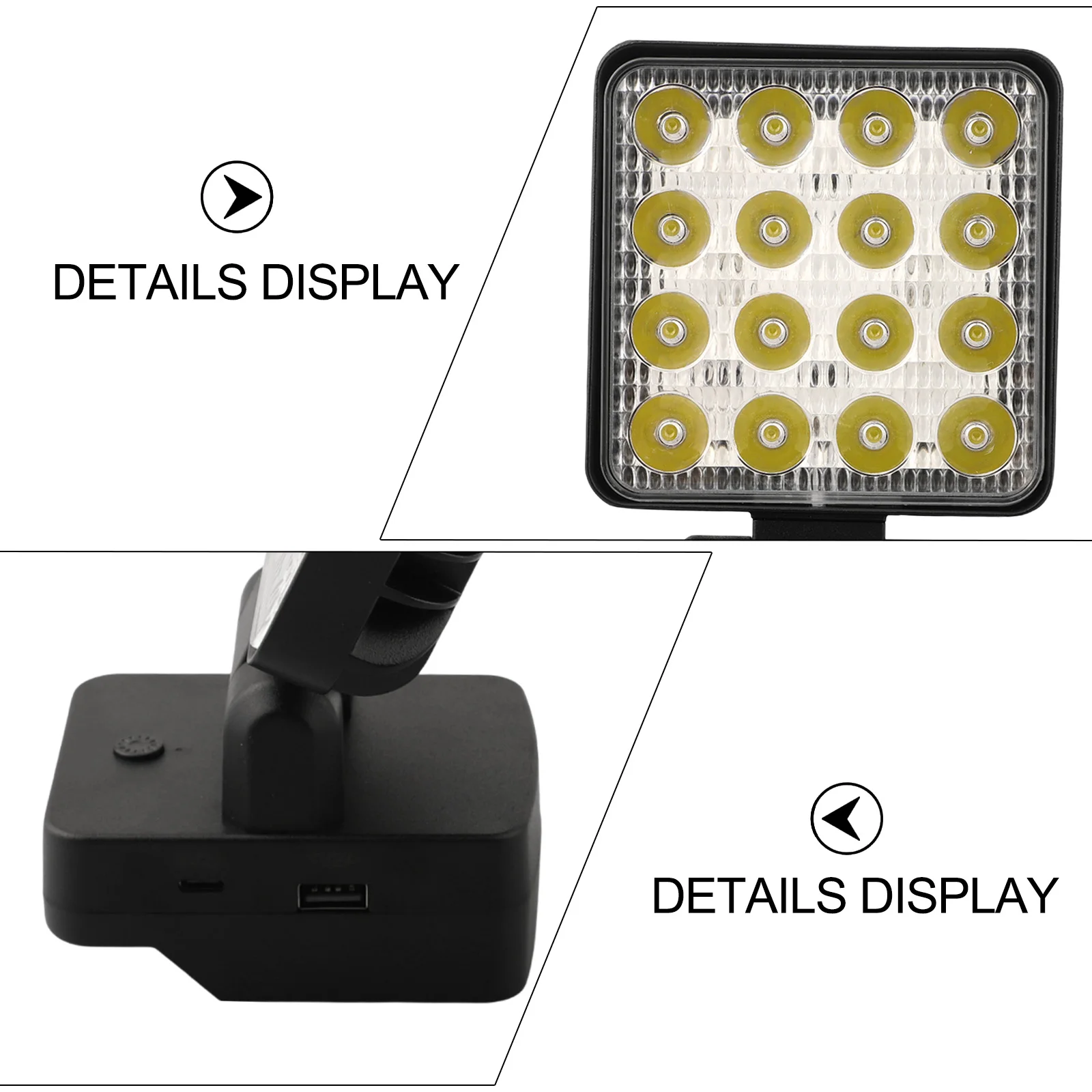 Беспроводной светодиодный рабочий фонарь для PARKSIDE X20V PAP20A1 PAP20A3 18 В аккумулятор