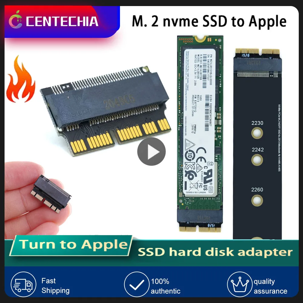 

M.2 NVME SSD Convert Adapter Card For MacBook Air Pro Retina 2013-2017 NVME/AHCI SSD Upgraded Kit For A1465 A1466 A1398 A1502 M2