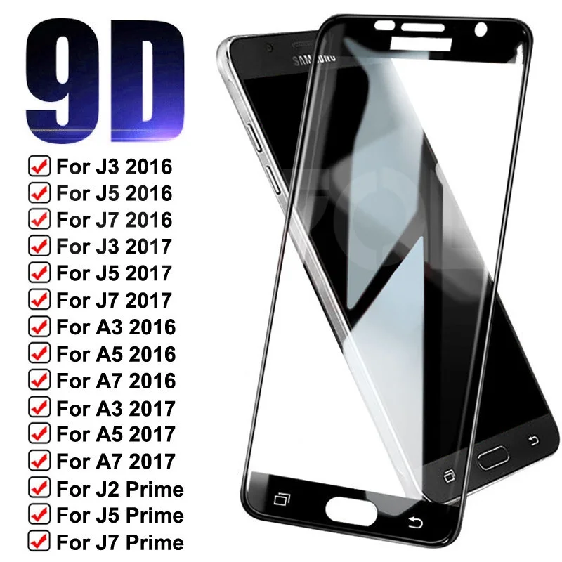

9D закаленное стекло для Samsung Galaxy S7 A3 A5 A7 J3 J5 J7 2016 2017 J2 J5 J7 Prime J4 Core защита для экрана защитное стекло