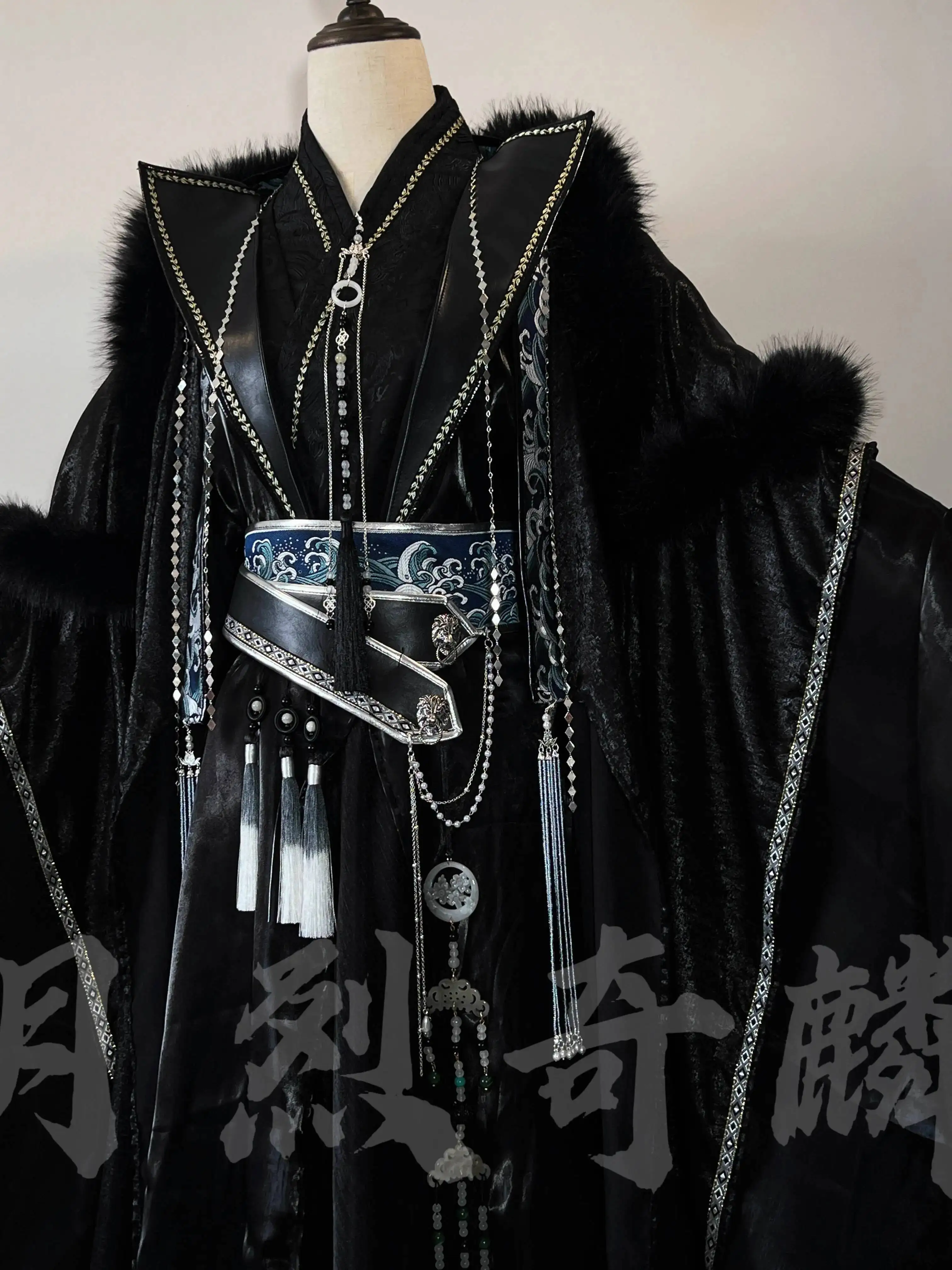 Фото Er Ha Blackwater Mo Ran Shen Gongnbao MDZS Dark Lan Wangji Универсальная одежда для косплея Костюм для выступлений Яркая луна Набор для Хэллоуина №4