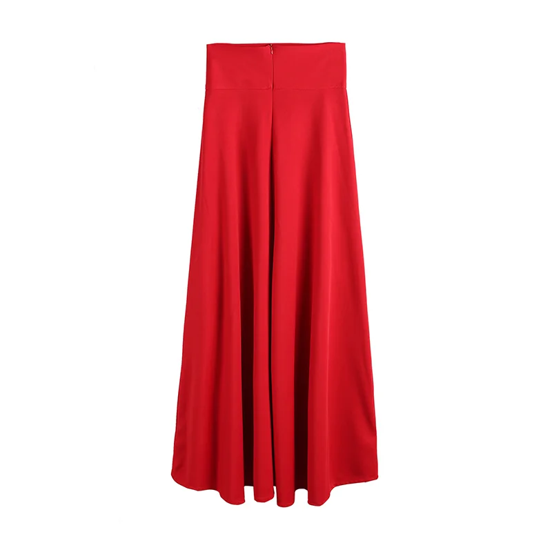 

Harajuku Elegant Long Skirt Pleated Sexy Skirts Solid Black Red Evening Party Clud Female Fashion Office Ladies
