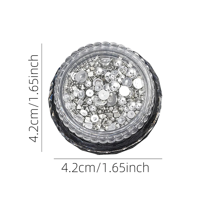 1 бутылка Металлических Заклепок для ногтей украшения дизайна с плоским дном в