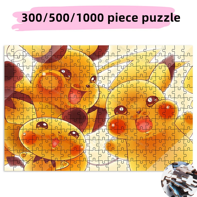 

TAKARA TOMY Pikachu Cartoon Puzzle Educational Toys 300 500 1000 Piece Puzzle Creative Birthday Gift Kids Adult Collection Hobby