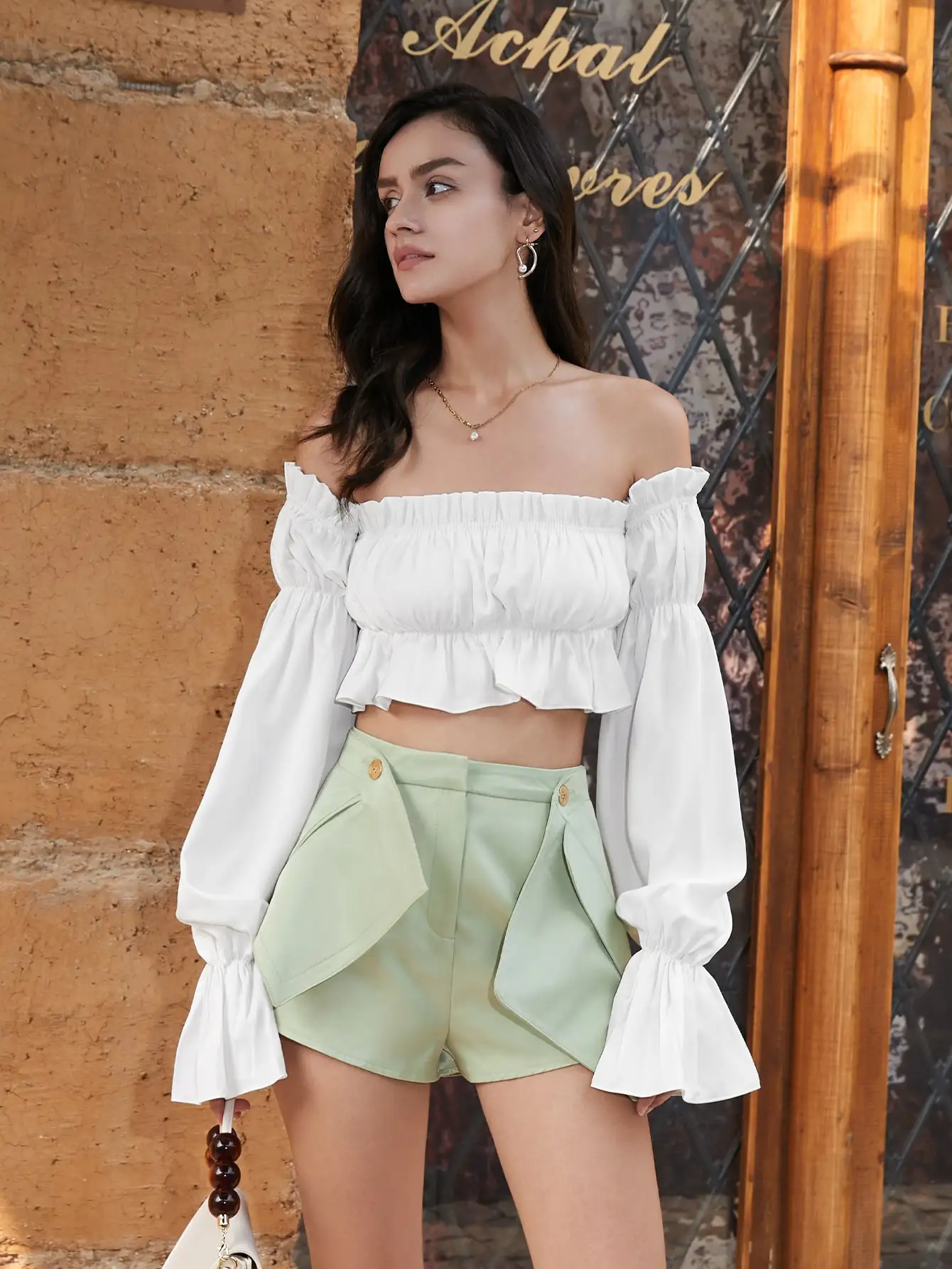 Пуловер AEL со складками повседневные рубашки для женщин тонкая блузка с