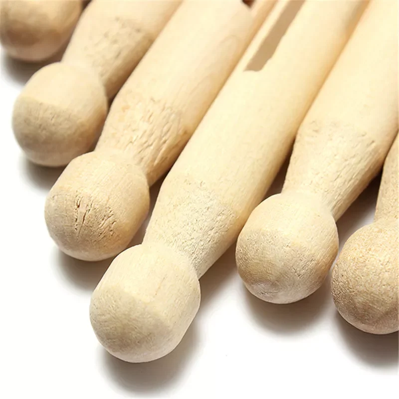 

Wood Crafts 10CM Long Sewing Natural Wooden Clothes Pins Peg Doll Pins Clips Old Fashioned Pegs Doll Making Decor