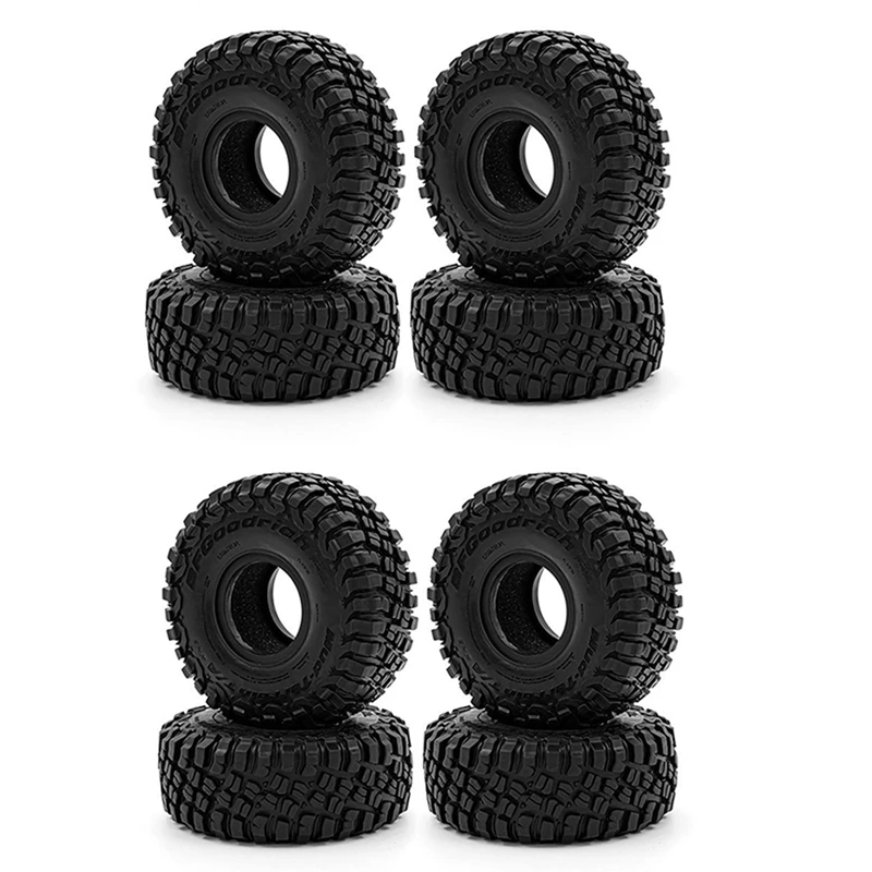 

8PCS 117Mm 1.9 Rubber Tire Wheel Tyre For 1/10 RC Crawler Car Traxxas TRX4 RC4WD D90 Axial SCX10 II III Redcat MST