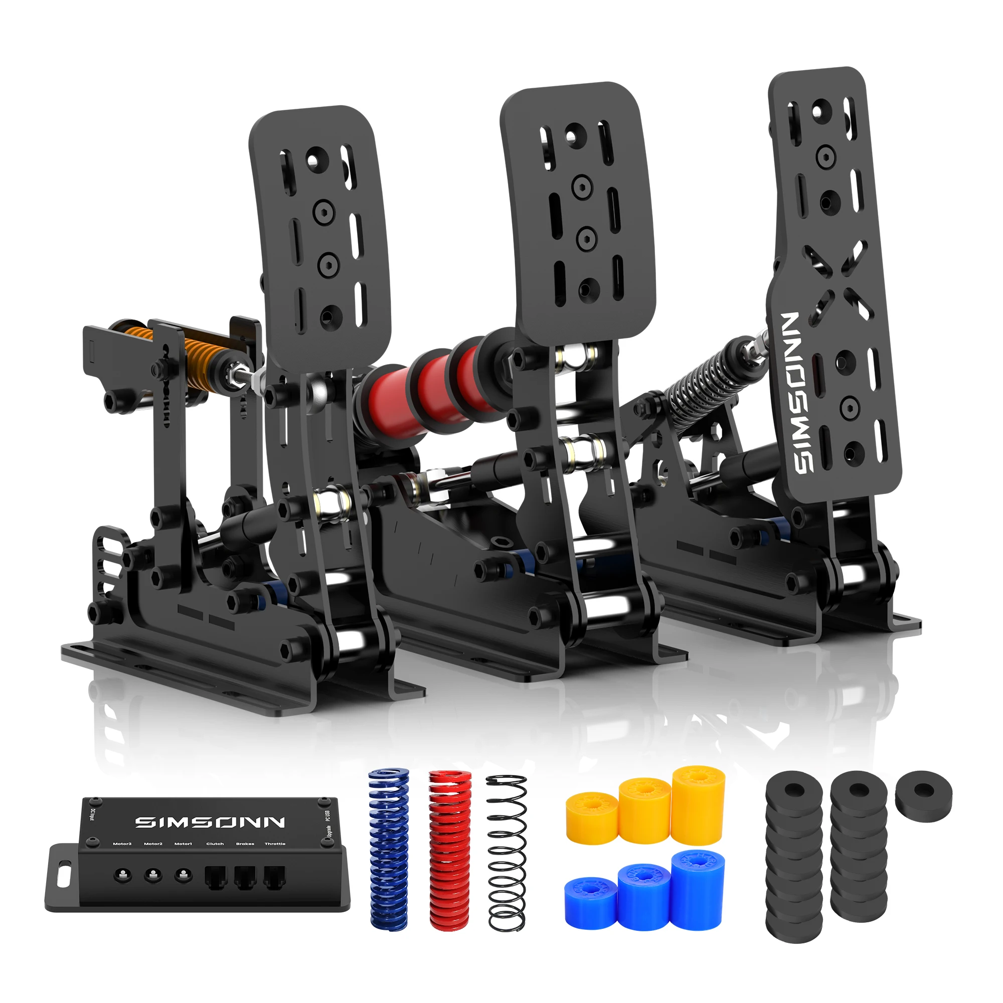 

SIMSONN Black Plus X Simracing Pedals Sim Racing Simulator Педаль давления Load Cell HE Гидравлическая педаль для ПК Педаль кабины