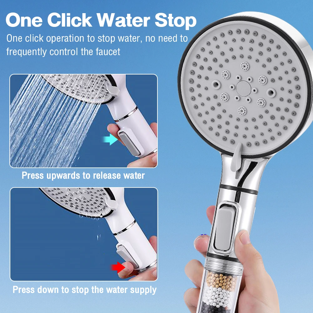 Душевая насадка высокого давления с 5-режимным антиккальєвым фильтром