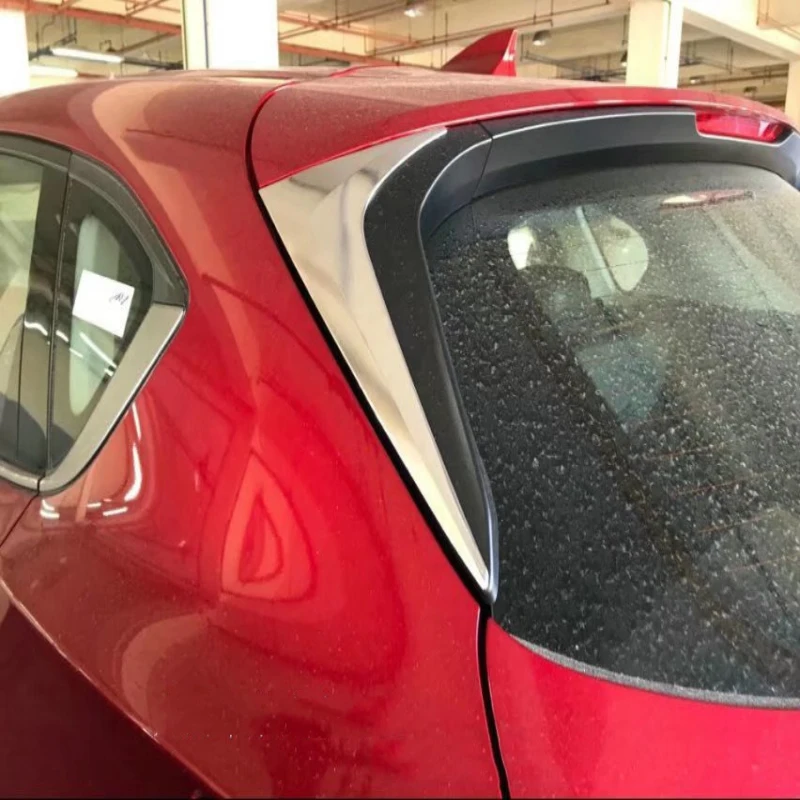 

For Mazda CX-5 CX5 KF 2017-2020 2021 2022 ABS chrome Rear Window Side Spoiler Wing Trim Cover Bevel Pillar Post Molding