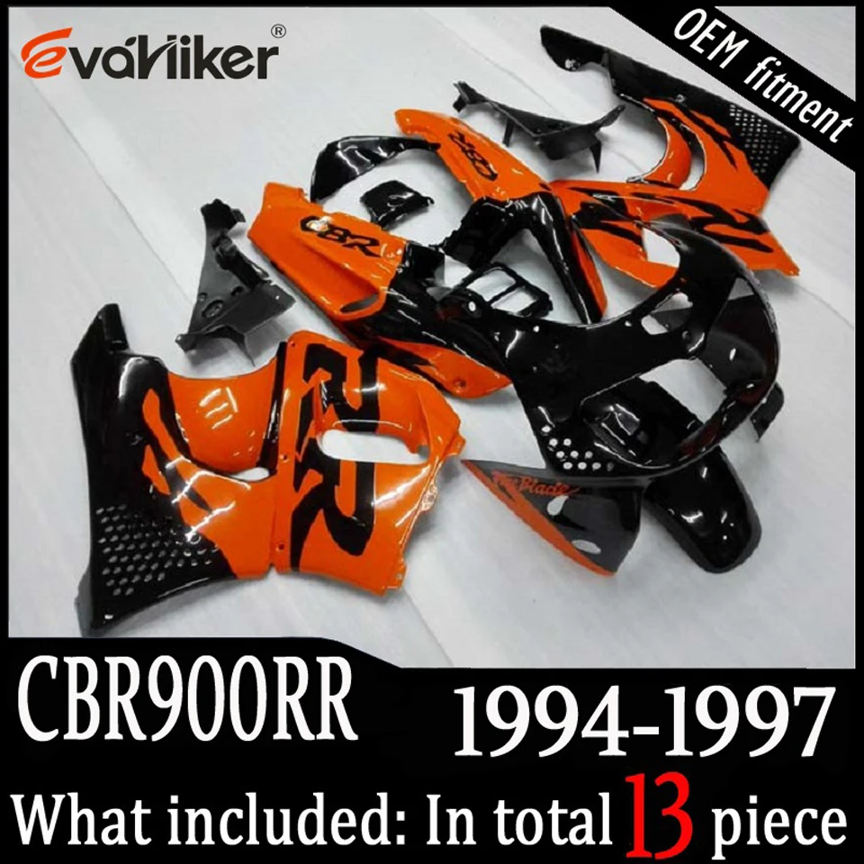 Комплект обтекателей ABS для CBR 900RR 1994 1998 1996 1997 красный черный CBR893RR 94 95 96 обвес
