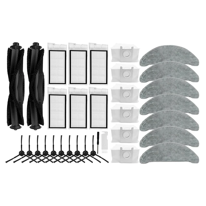 

Сменная роликовая щетка, боковые щетки, фильтр, накладки для швабры, пылесборник, совместим с ROIDMI EVE Plus, аксессуары для робота-подметания