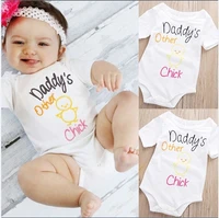 daddy s chick romper new born baby clothes baby girl clothes summer new born baby clothes print kids clothing m
