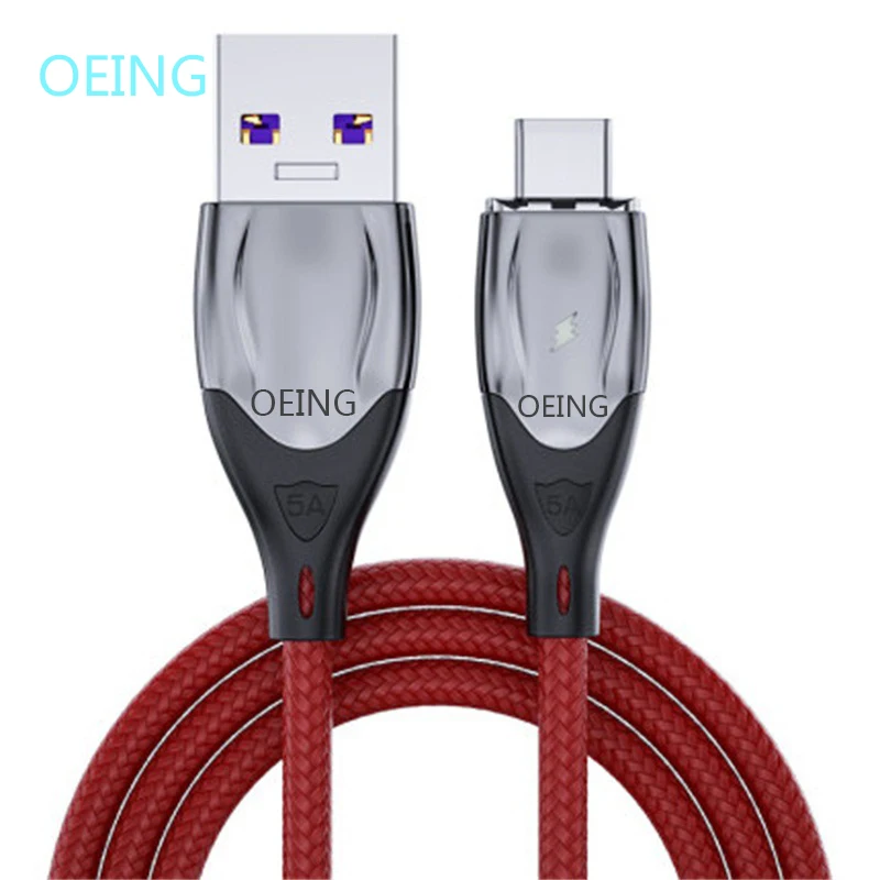 

OEING 5A 1M 1.5M For Android Phones Fast Charging Cord For iPhone 12 13 Samsung Xiaomi Huawei Magnetic LED Indicator Light Cable