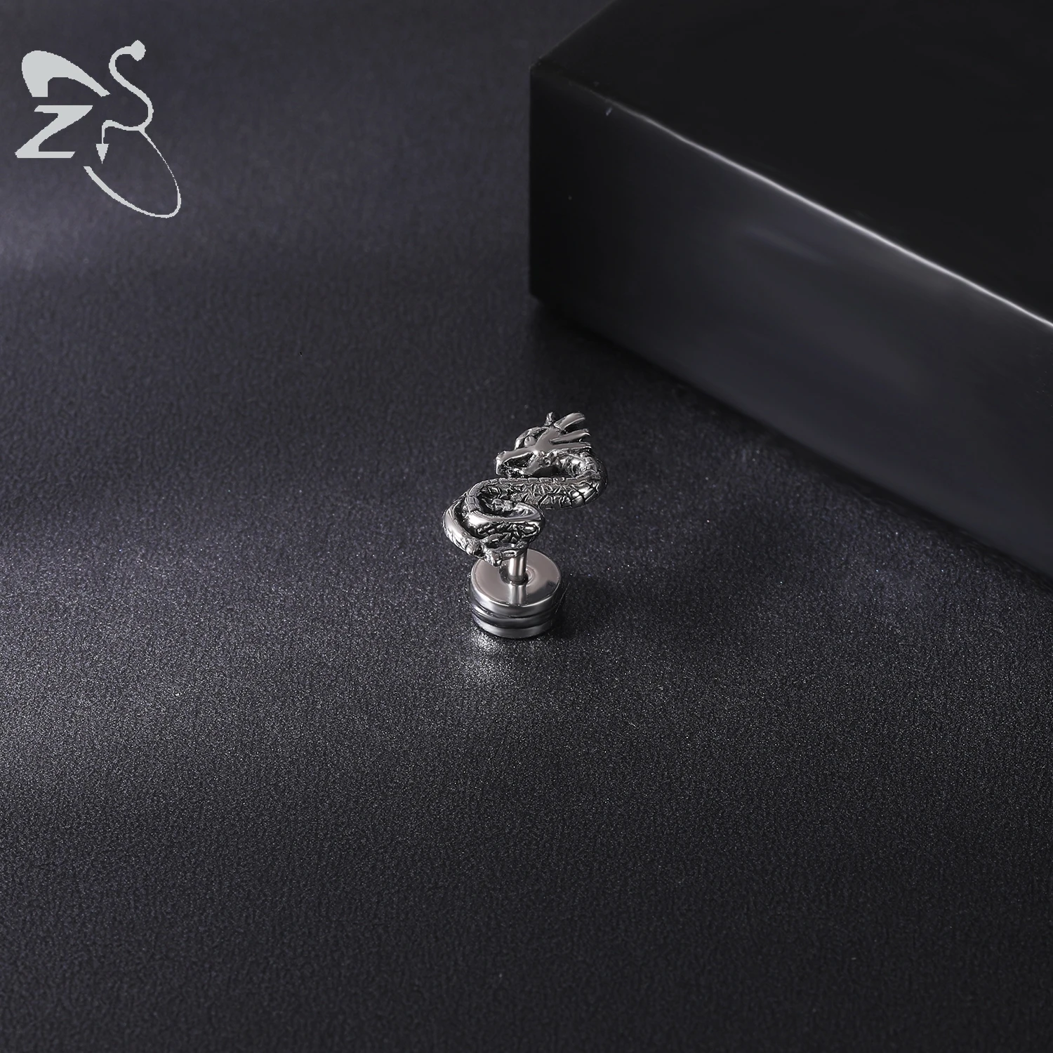 Серьги-гвоздики ZS в стиле панк-рок мужские украшения для пирсинга из нержавеющей