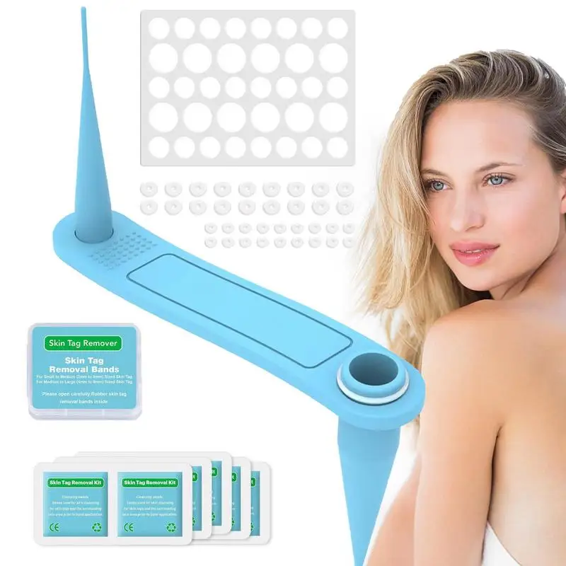 

Skin Tags Removal Bands Dual Heads Skin Tags Remover Kit Safe Tags Corrector Tool With 20 Rubber Bands For 2-4mm And 20 Rubber
