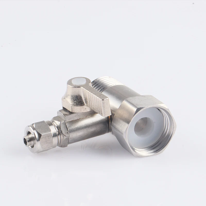 Шаровой кран для водоочистителя 1/4 дюйма 3/8 1/2 PE 3-ходовой адаптер из нержавеющей