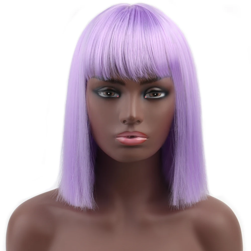 Female Bob Hair Wig High Temperature Wig Middle Part Cosplay Wigs