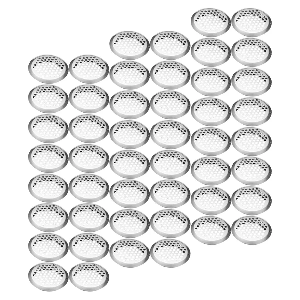

100Pcs Closet Air Vent Double Sided Round Vent Hole Air Vent Metal Furniture Vent Hole