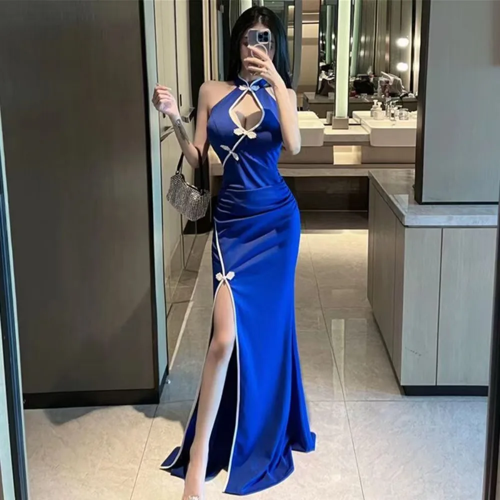 Женское платье-ципао в стиле ретро