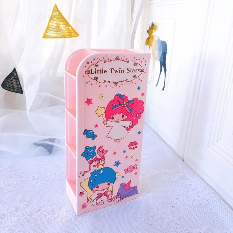 

Sanrio Pen Holder Kawaii Kuromi My Melody Desktop Organiser 5 Compartment Storage Box Cartoon Cinnamoroll Box Toys for Girls