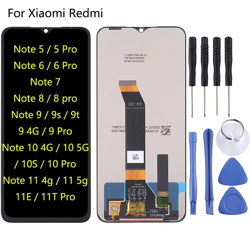 

LCD For Poco M4 M3 LCD Display Touch Screen Digitizer Assembly for Xiaomi Redmi Note 5 6 7 8 9 9s 9t 10 10s 11E 11t 5G 4G Pro