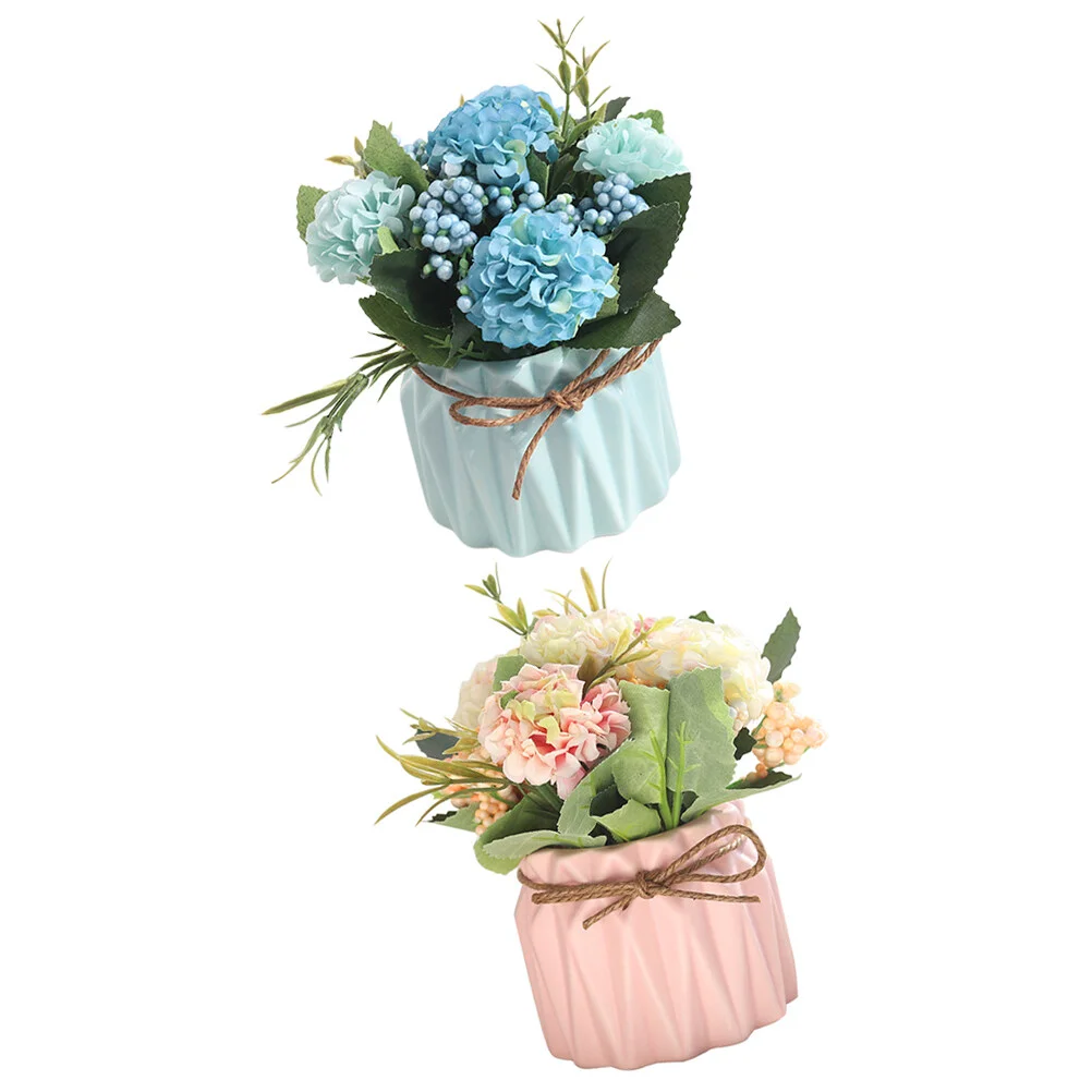 

Decorations Fake Plants Pots Artificial Potting Small Bonsai Figurine Potted Flower Adornment