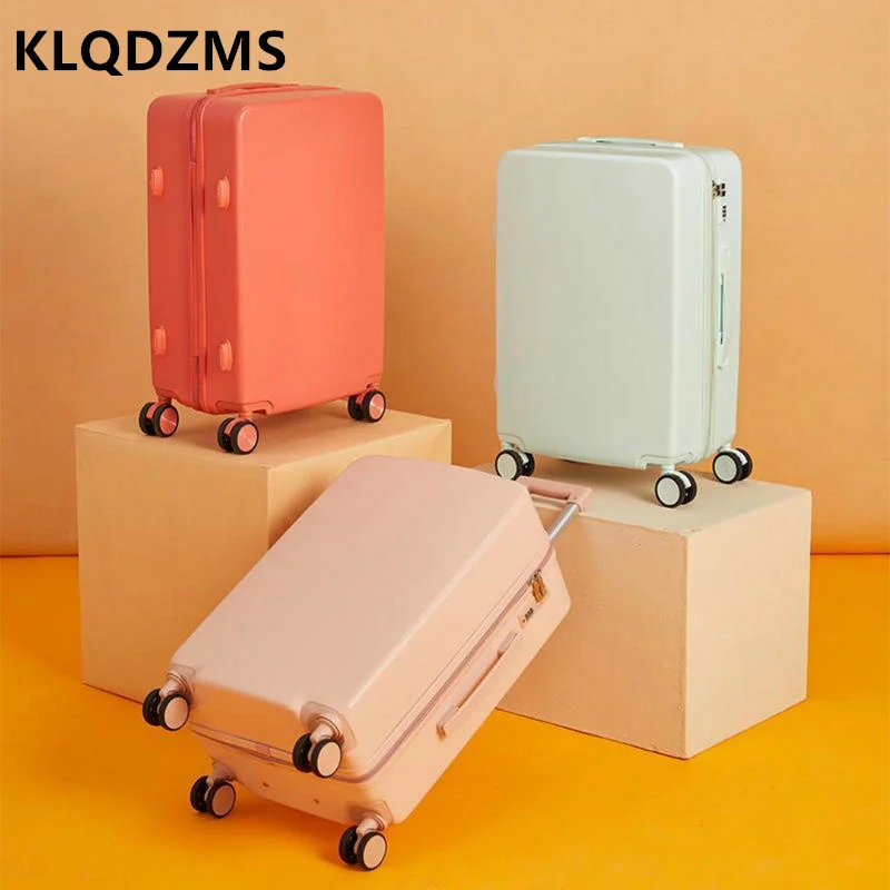 KLQDZMS Multifunction Small Fresh Luggage Female Japanese Student Trolley Password Suitcase 20 Inch Small Light Boarding Male