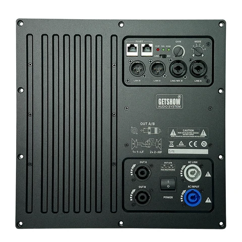 GETSHOW 400 + 400 + 400 Вт Профессиональная Плата усилителя DSP 2,1 модуль усилителя звуковой системы