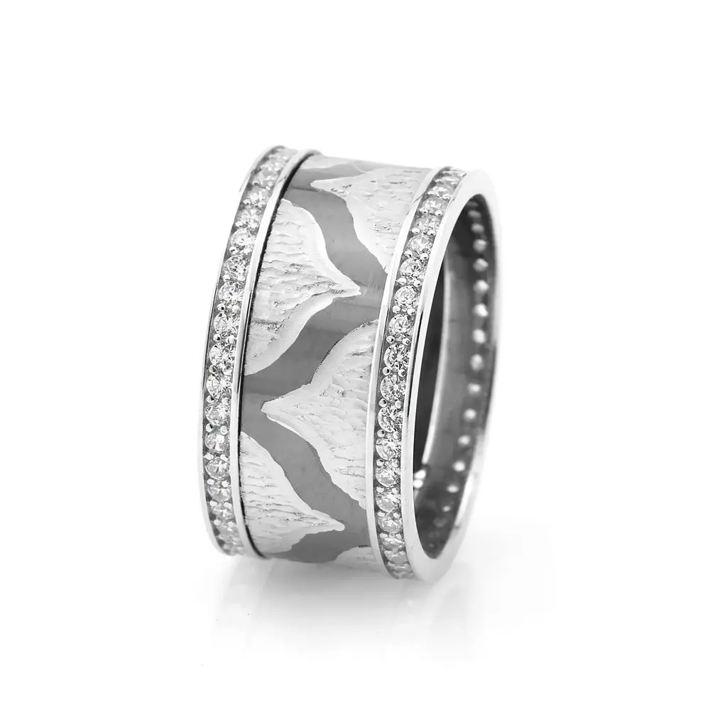 

Modern And Stylish Design Zircon Stone 925 Sterling Silver Women Wedding Rings
