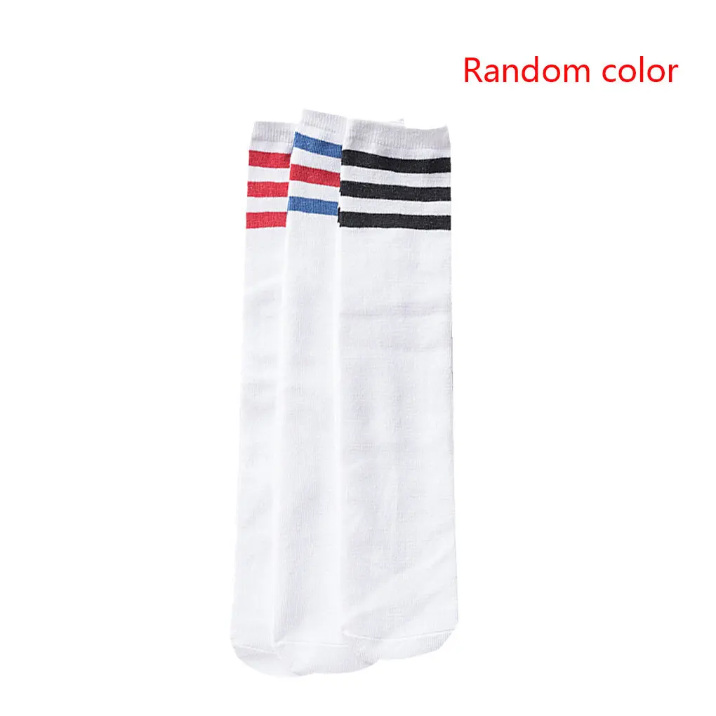 

Детские гольфы 3 пары, хлопковые спортивные школьные гольфы в полоску для мальчиков и девочек, теплые длинные гольфы для скейта