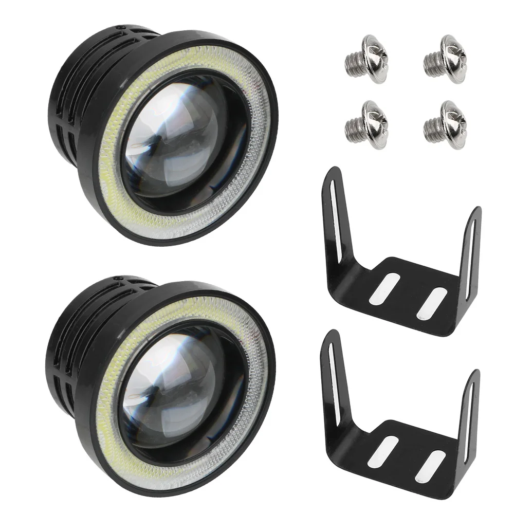 Автомобильные светодиодные фары COB для стайлинга автомобилей 2 шт./компл.