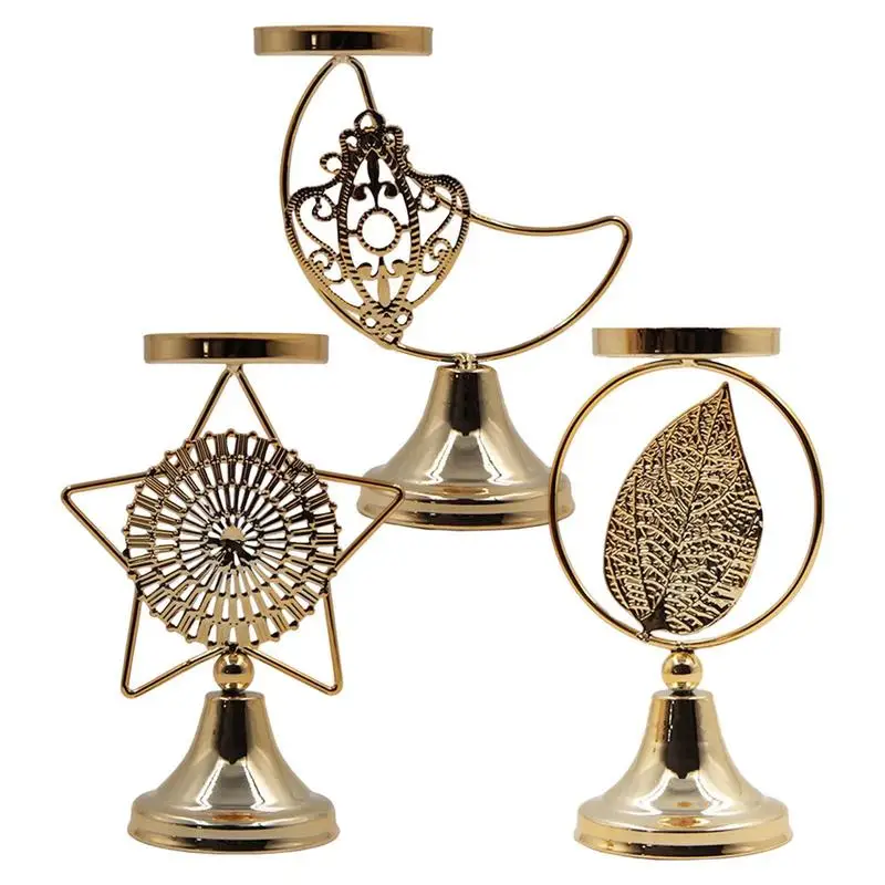 

Rotating Silver Gold Candlesticks Romantic Rotation Spinning Carrousel Tea Light Candle Holder Dinner Wedding Bar Party