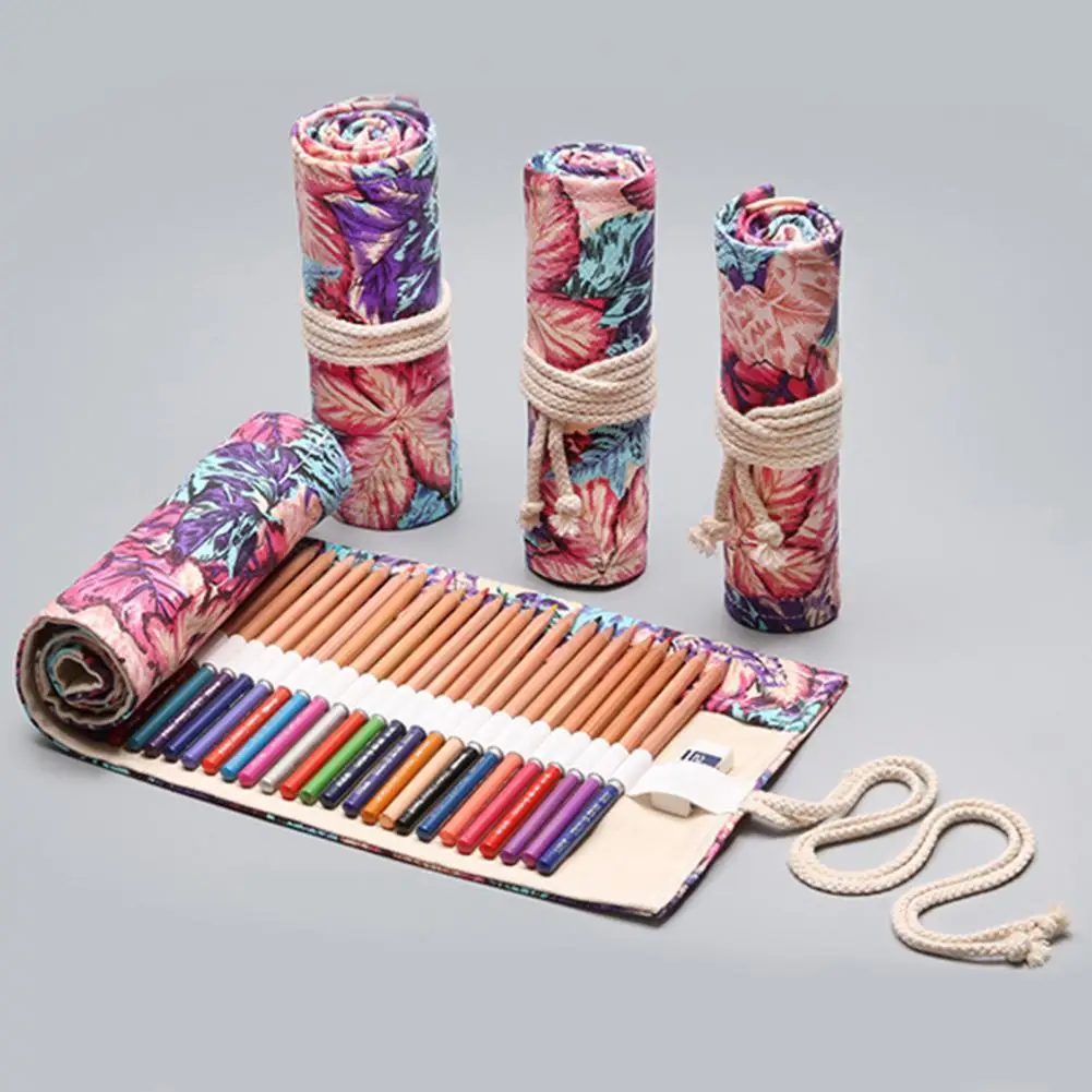 

Fashion Pencil Storage Bag Stylish Creative Canvas Canvas Printed Storage Bag