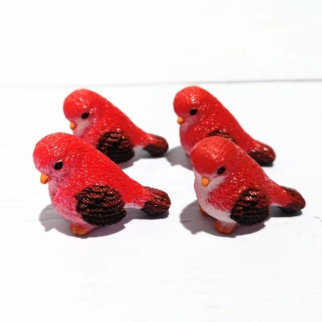 

Набор миниатюрных фигурок птиц из смолы 4 шт.