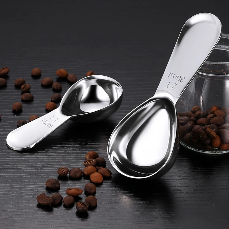 

Stainless Steel Measuring Spoon Coffee Scoop Kitchen Measuring Spoons Powder Spice Sugar Scooop Tablespoon Kitchen Accessories