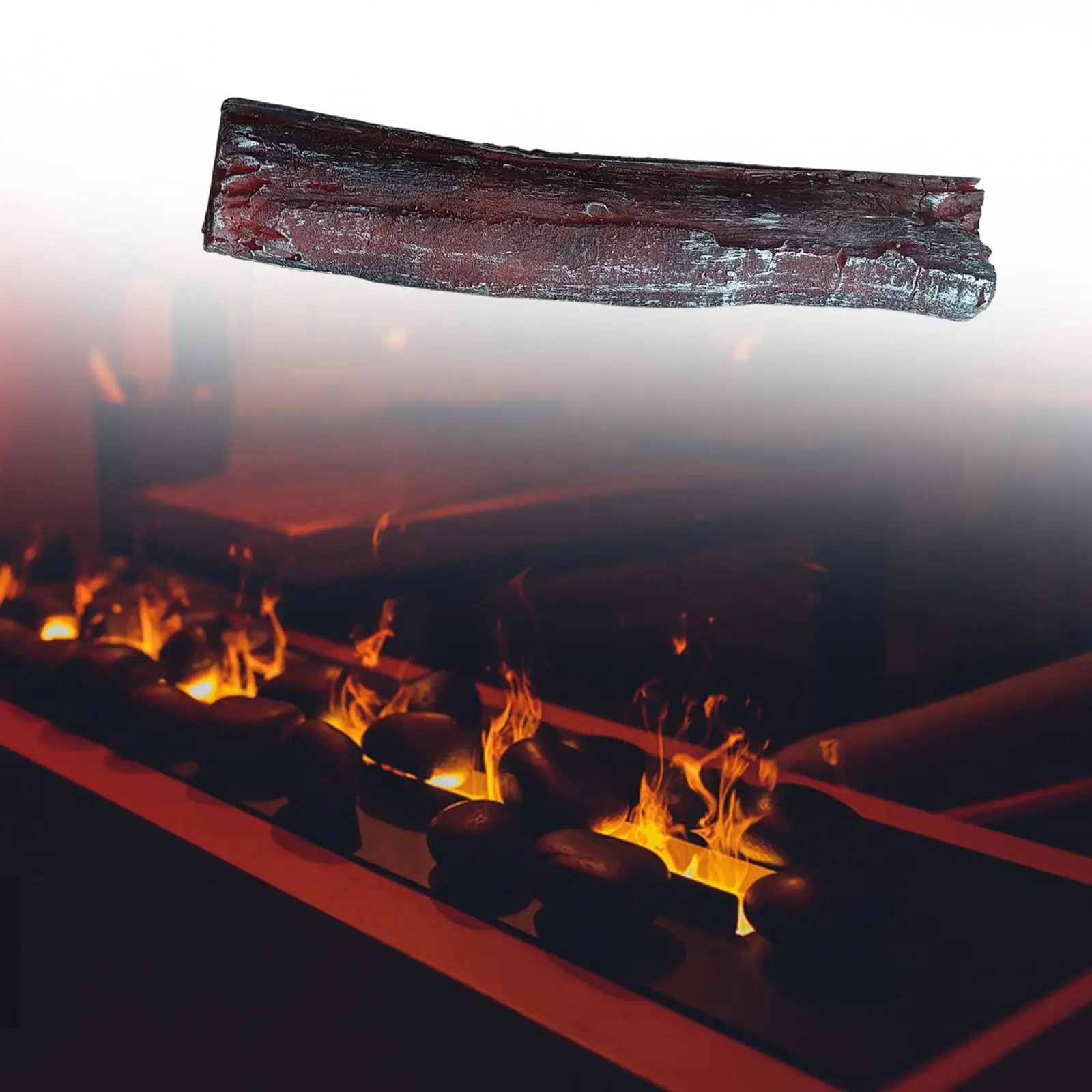 Угольная полоса из смолы в европейском стиле с искусственным пламенем для декора