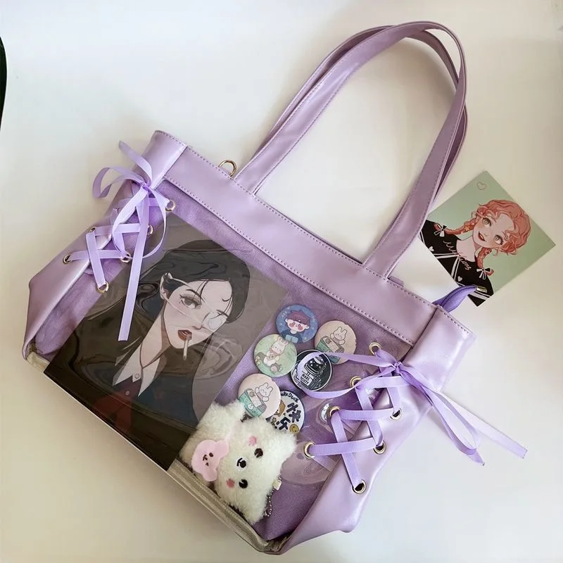 Сумка в стиле лолита Харадзюку женская модная сумочка-тоут сделай сам прозрачная