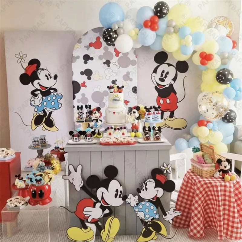 

97pcs Disney Mickey Minnie Mouse Party Balloons 32inch Red Gold Number Foil Balloon Kids 1 2 3th Birthday Party Decors Supplies