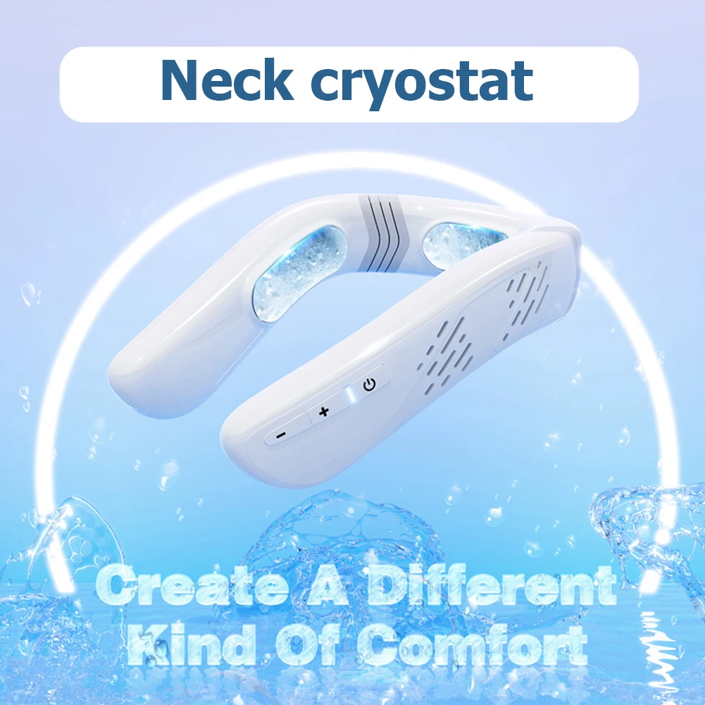 

Leafless Hanging Neck Fan 360 Degree Air Conditioner Portable Summer Air Cooler for Outdoor Sports Travel Wearable Neckband Fans